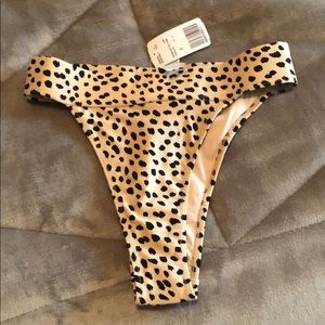 Cheetah high waisted bikini bottoms NEVER WORN!!